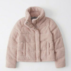 Abercrombie & Fitch Sherpa Mini Puffer Jacket